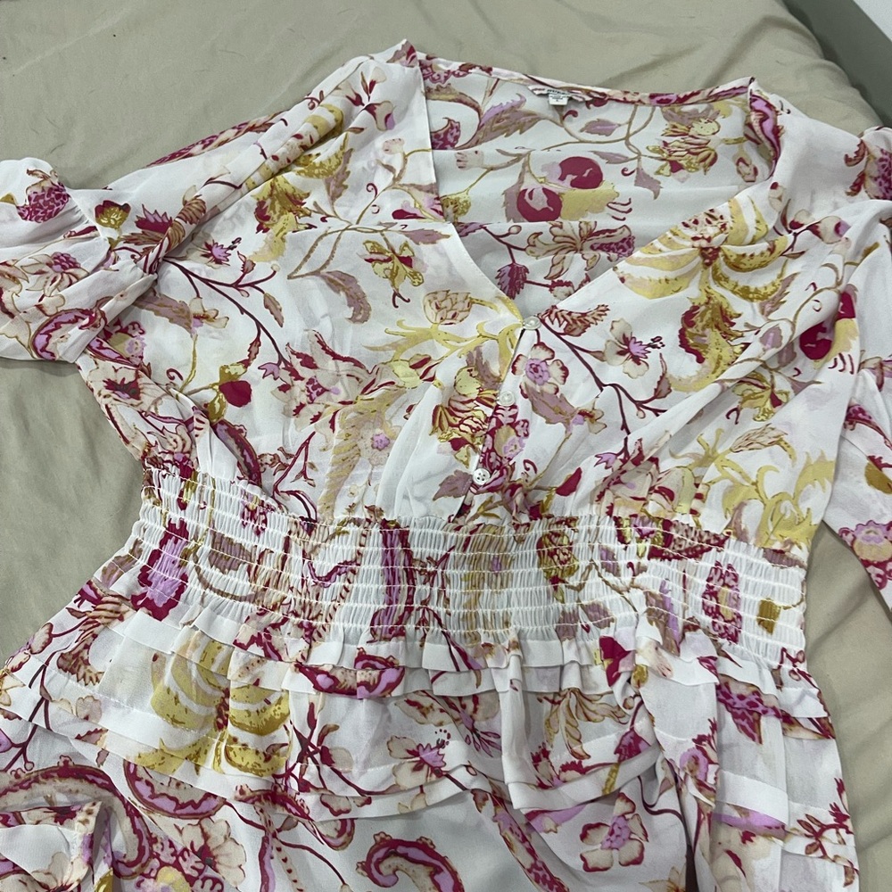 Floral V-Neck Women's Top